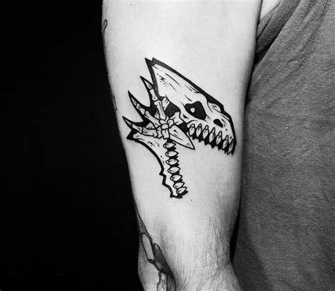 Dragon skull tattoo by Roy Tsour | Photo 30271