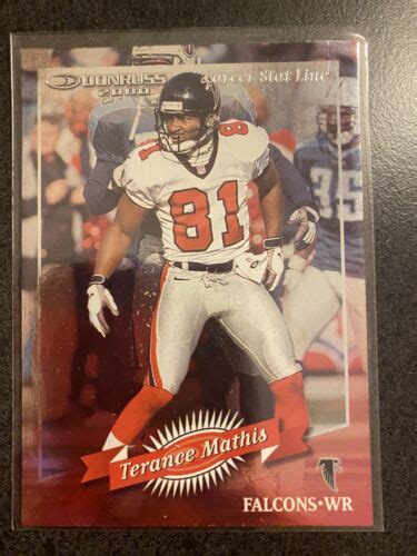 2000 Donruss Stat Line Atlanta Falcons Football Card 8 Terance Mathis