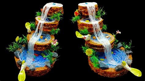 How To Make Waterfall From Hot Glue Gun Showpiece For Home Decoration Things Power YouTube