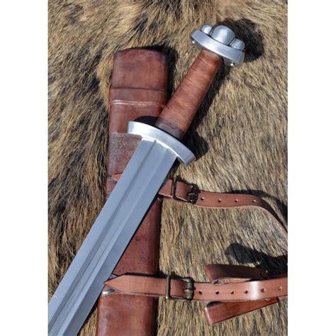 Viking Sword Dybäck with Sheath Steel Damascus Although the cap wi