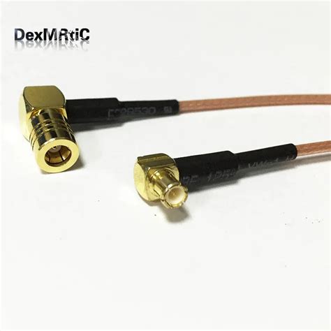 New SMB Female Right Angle Switch MCX Male 90 Degree Pigtail Cable