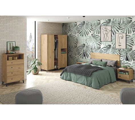 Ensemble Chambre À Coucher Complète Adulte armoire Commode Rangement