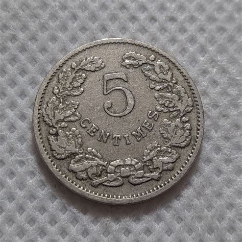 Liuksemburgas 5 santimai 1908