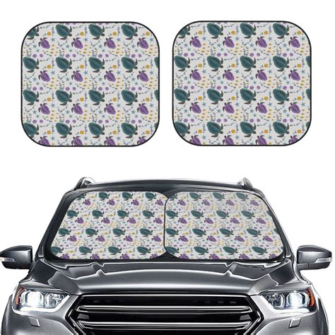 Kdxio Turtle Print Piece Sun Shade Front Windshield Foldable Car