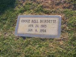 Onnie Bell Burdette 1905 1994 Mémorial Find a Grave