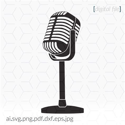 Microphone Svg Dj Svg Microphone Cut File Microphone Silhouettes The