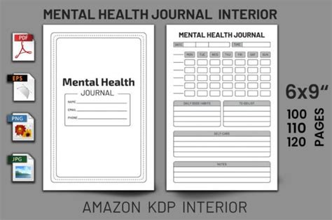 Mental Health Journal Kdp Interior Graphic By Mb Graphics Creative