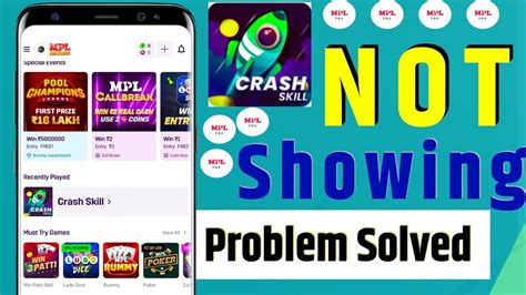 Mpl Pro Crash Skill Game Not Showing Problem Solved New Tricks