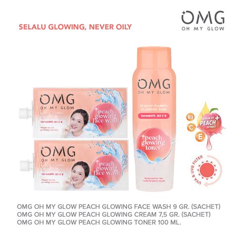 Jual Paket Omg Skincare Lengkap Oh My Glow Peach Glowing Pcs Face