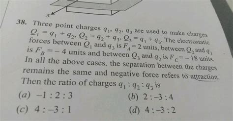 Three Point Charges Q1 Q2 Q3 Are Used To Make Charges Q1 Q1 Q2 Q2