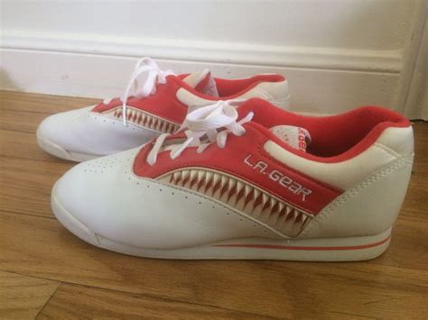 Vintage 90s La Gear Women S Rally Sneakers Orange And White Sz 6 5 Ebay Rally Puma Sneaker