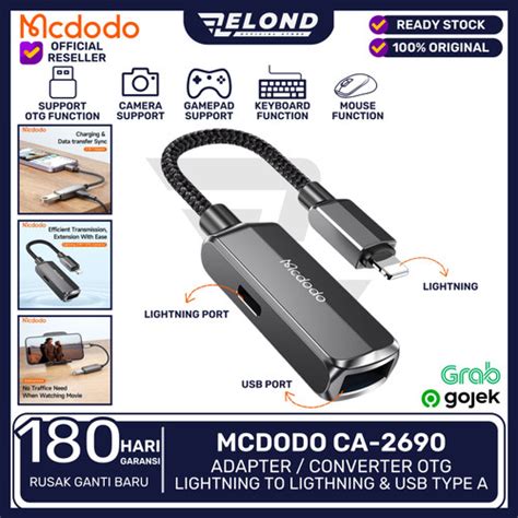 Jual Mcdodo Ca Converter Otg Usb To Lightning Charger Iphone