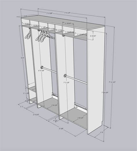 Standard Walk In Closet Shelf Depth Dandk Organizer