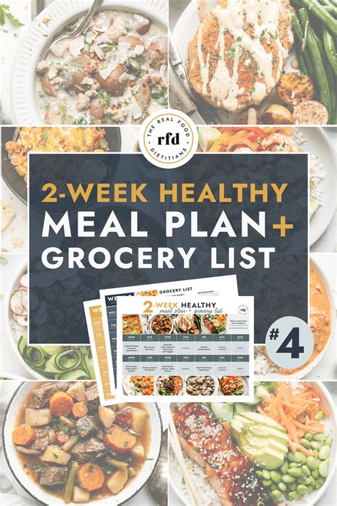 2 Week Healthy Meal Plan 4 With Grocery List The Real Food Dietitians