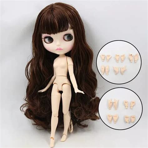 Trendro Blythe Doll Wavy Brown Hair Face Nude Jointed Body White Skin Toys Ebay
