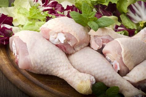 Fresh Skinless Chicken Legs Stock Image Image Of Freshness Butcher