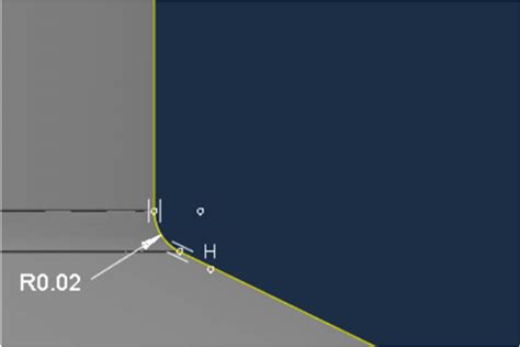 The radius of curvature is 0.02m Figure 7. The radius of curvature is ...