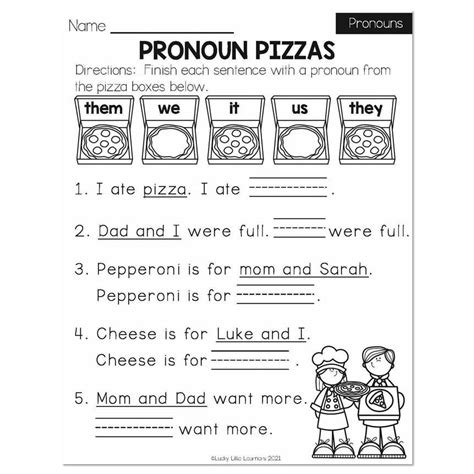 Spring Early Finishers 1st Grade Ela Pronouns Pronoun