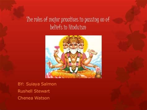 Practices and beliefs of hinduism