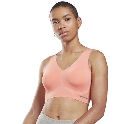 Buy Reebok Womens Amina Seemless Performance Sports Bra Twisted Coral