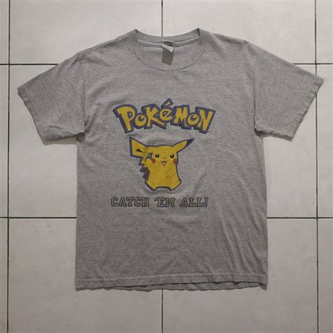 Vintage Pokemon Shirt With Back Print Men S Fashion Tops Sets