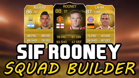 Fifa Sif Rooney Million Coin Squad Builder Youtube