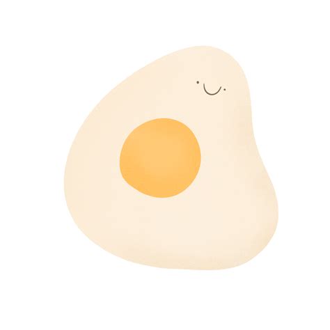 Hand Drawn Cute Fried Egg For Decorative 13079842 Png