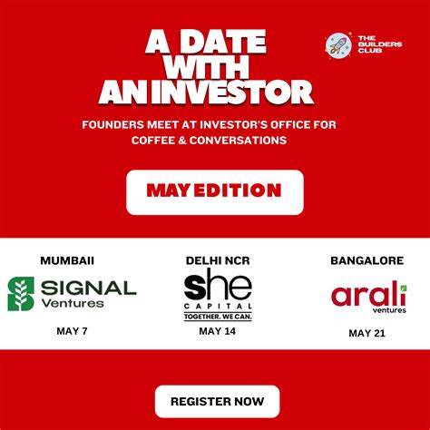 Upcoming Investor Dates – May 2025 Edition - The Builders Club