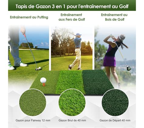 Tapis De Golf En Tapis De Frappe De Golf Avec Gazon Synth Tique