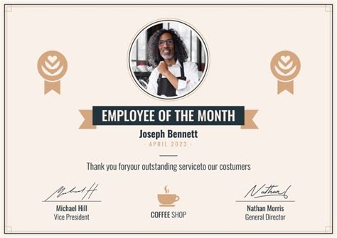 Free Employee Of The Month Certificate Templates Wepik