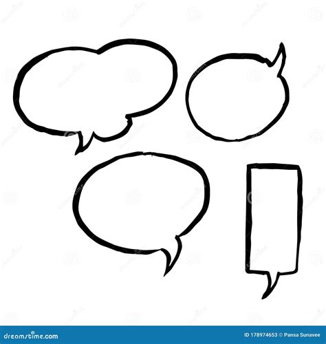 Speech Bubble Symbol Stock Vector Illustration Of Doodle 178974653