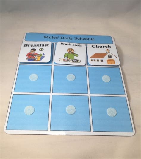 Large Visual Schedule Daily Routine Chore Chart Autism Pecs Etsy