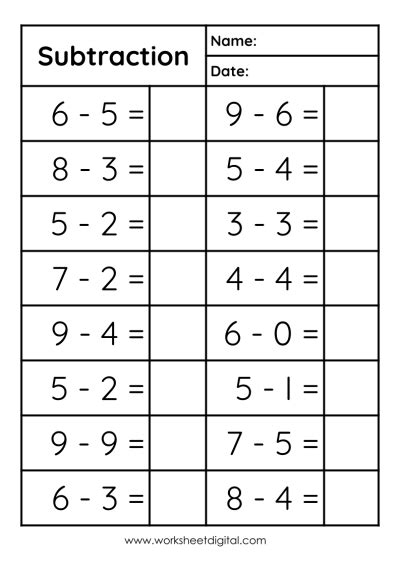 Grade 2 Subtraction Worksheets - free & printable | K5 Learning ...