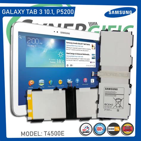 For Samsung Galaxy Tab 3 101 Battery Original Fit P5200 P5220 Model T4500e 6800mah High