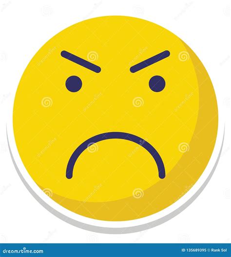 Angry Emoticons Vector Isolated Icon Which Can Easily Modify Or Edit