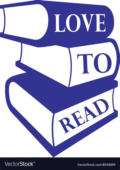 Love To Read Books Royalty Free Vector Image Vectorstock