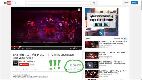 25 million views milestone passed for "Gimme Chocolate!!" video!!! : r/BABYMETAL