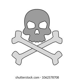 Skull Bones Symbol Stock Vector (Royalty Free) 1062578708