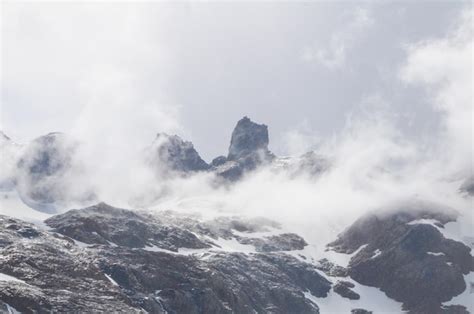 Premium Photo Mountain Peaks Covered With Snow