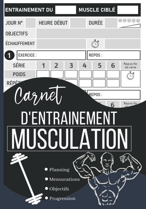 Carnet D Entrainement Musculation Journal Pour Planifiez Vos Routines