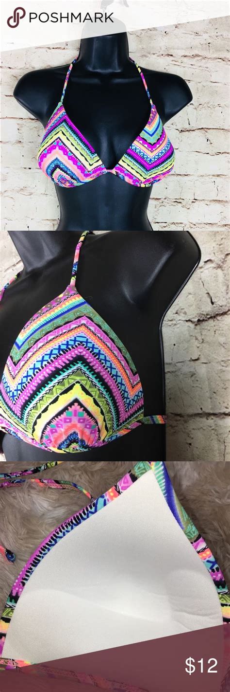 No Boundaries Bikini Top Multicolor Sz L 11 13 Bikinis Bikini