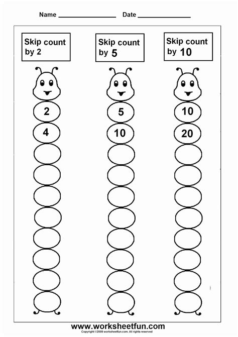 50 Counting by 5s Worksheet – Chessmuseum Template Library