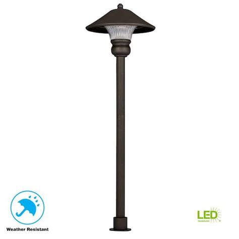 Hampton Bay 10 Watt Equivalent Low Voltage Bronze Integrated Led Outdoor Landscape Path Light