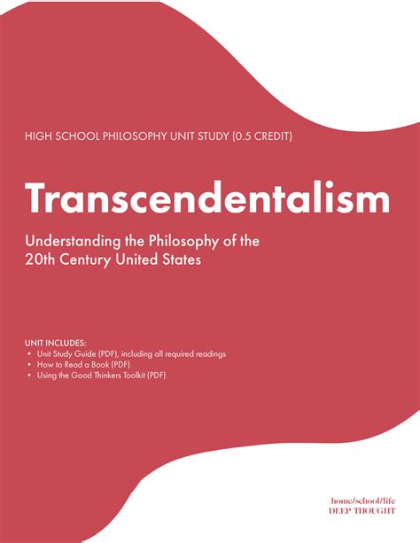 High School Philosophy Unit: Transcendentalism