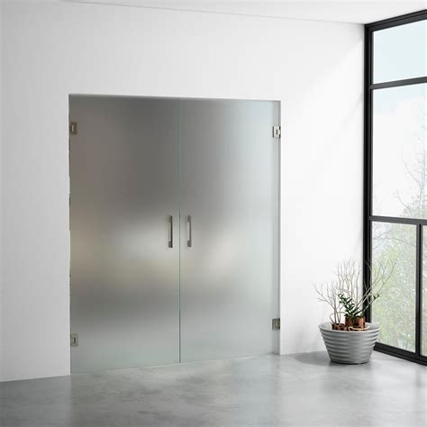 Puerta Abatible Cristal Berl N Hojas Mate Y Herraje Inox Hueco De