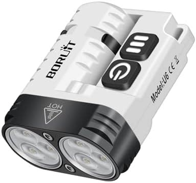 BORUiT U6 Small Torches LED Super Bright 1600 Lumen Mini Torch USB