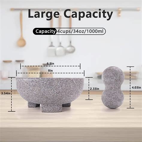 Buy Luvan Mortar And Pestle Set Inch Cups Unpolished Granite