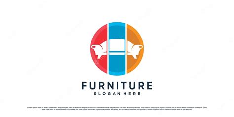 Premium Vector Furniture Logo Design Template For Interior Property