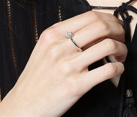 Buy Fabula Jewellery Silver Plated Zironia Delicate Ring Online