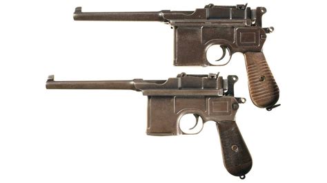 Two Mauser Broomhandle Semi Automatic Pistols Rock Island Auction